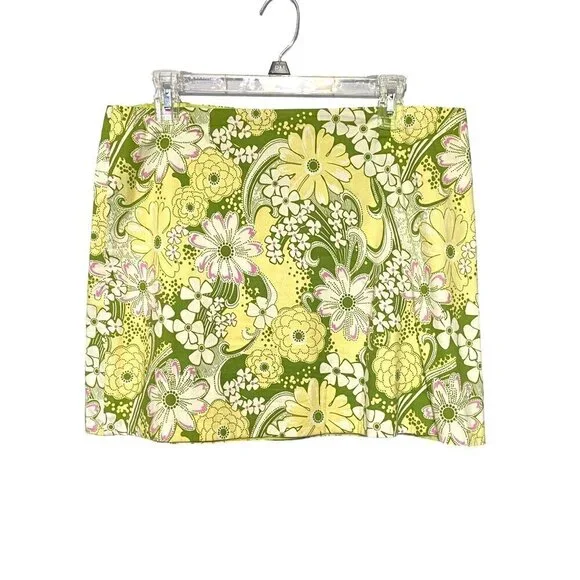 Sweet Lily Floral Print Wrap Mini Skirt Women’s Size Petite Large - Picture 2 of 6